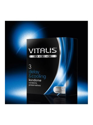 Презервативы Vitalis, premium, охлаждающий, 18 см, 5,3 см, ЦЕНА - ЗА 1 ШТУКУ!!!