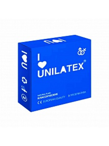 ПРЕЗЕРВАТИВЫ UNILATEX "NATURAL PLAIN" классические, 3 шт.