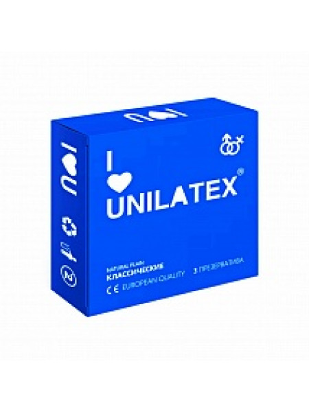 ПРЕЗЕРВАТИВЫ UNILATEX "NATURAL PLAIN" классические, 3 шт.