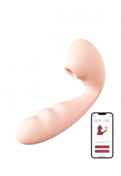 Вакуумный вибростимулятор BeYourLover Tara с управлением через приложение, бледно-розовый