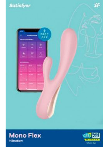 Нереалистичный вибратор Satisfyer Mono Flex, Силикон, Розовый, 20,4 см 